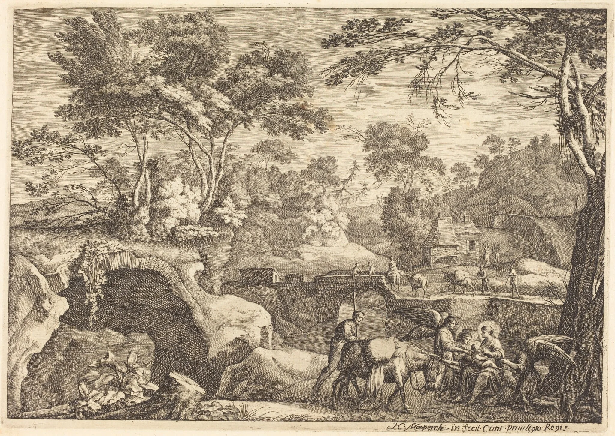 The Flight into Egypt, detail