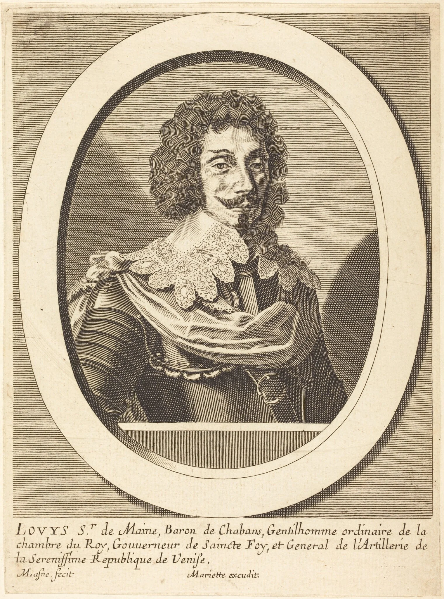 Louis Sieur de Maine, detail