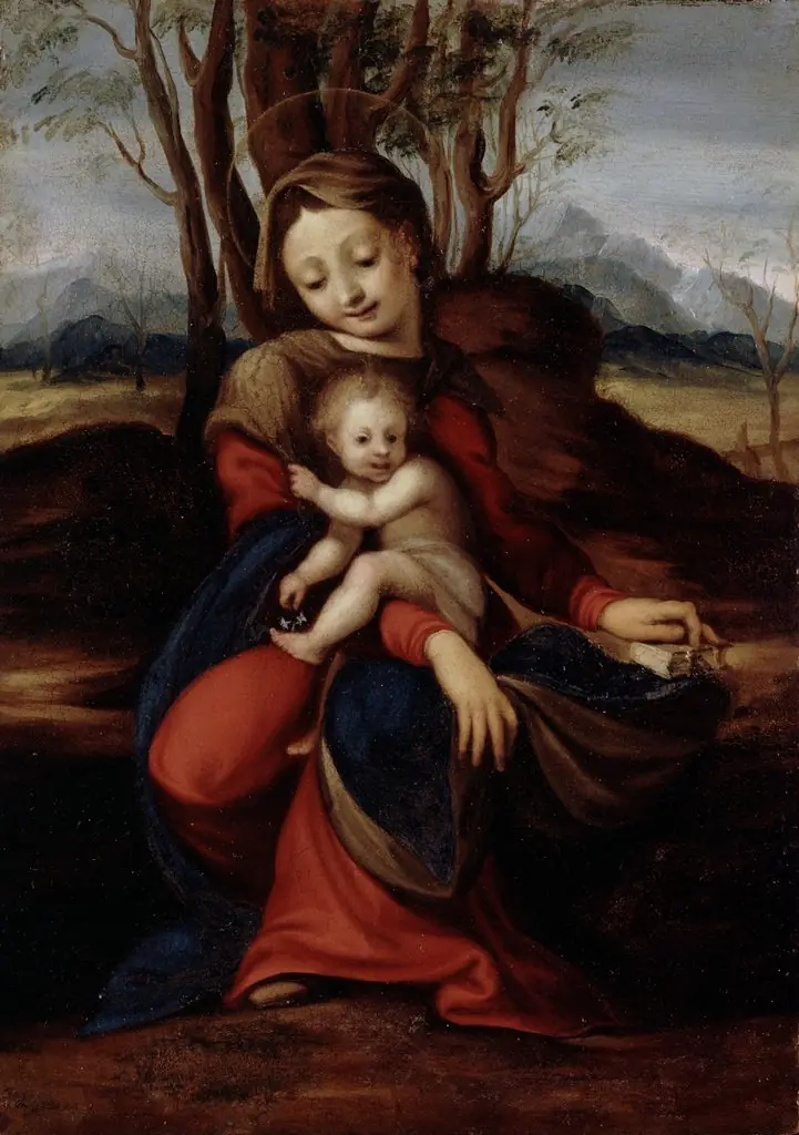 Madonna and Child, by Correggio, unspecified, 1515