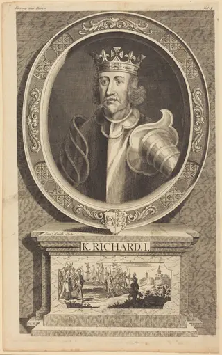 King Richard I, by James Smith, ink, 1733