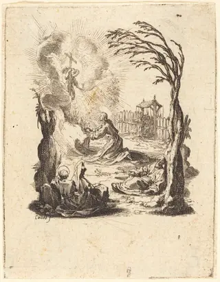 The Agony in the Garden, by Jacques Callot, ink, 1624