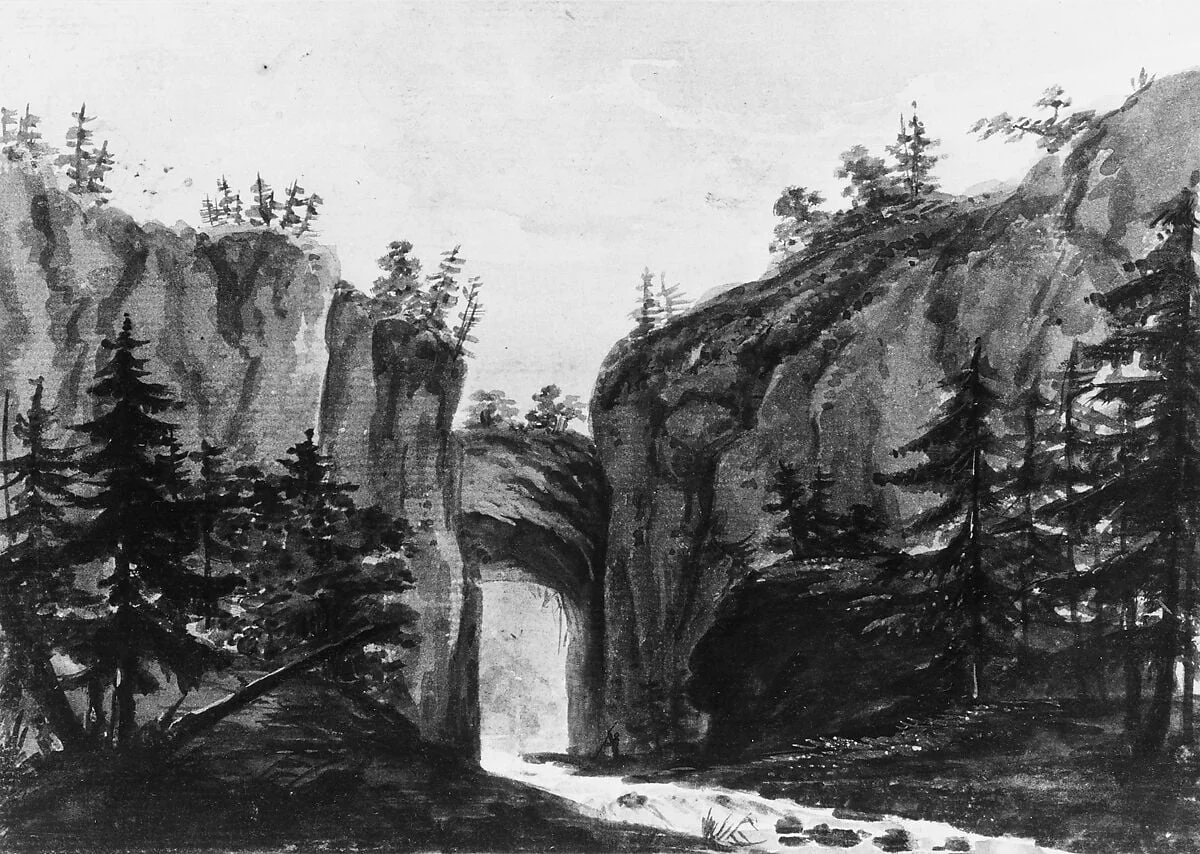 Natural Bridge, Virginia (Copy after an Engraving in François Jean, Marquis de Chastellux, Travels in North America, 1787), detail