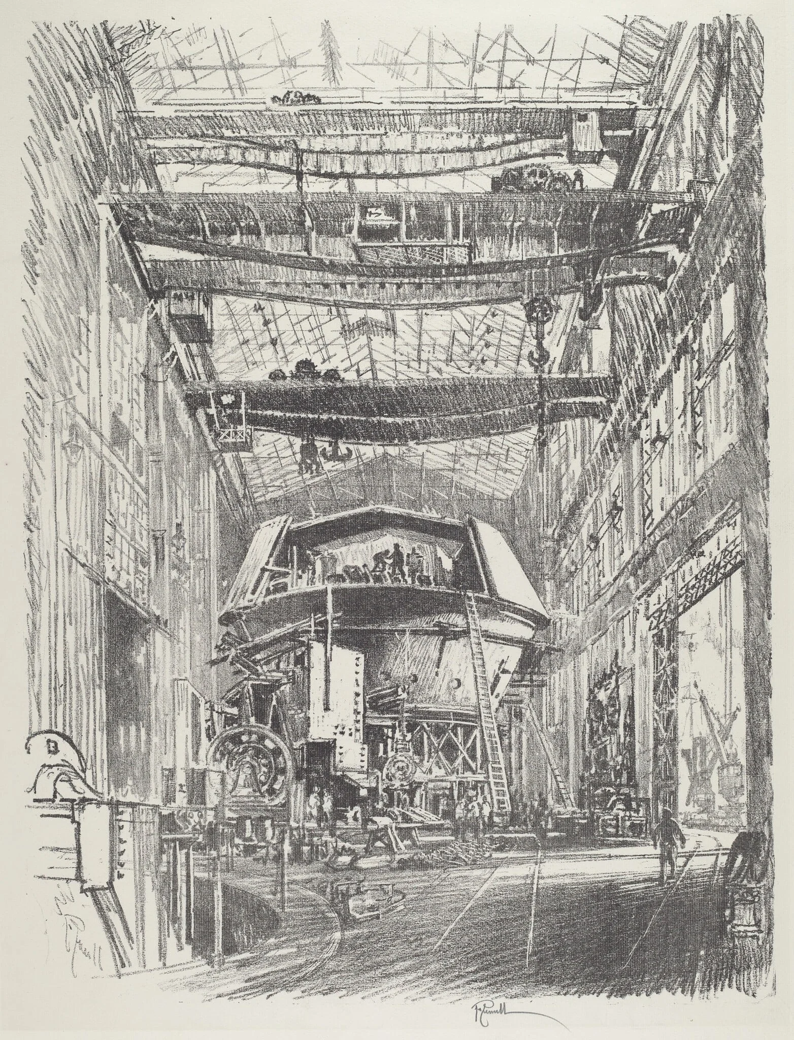 Building the Great Turret, detail