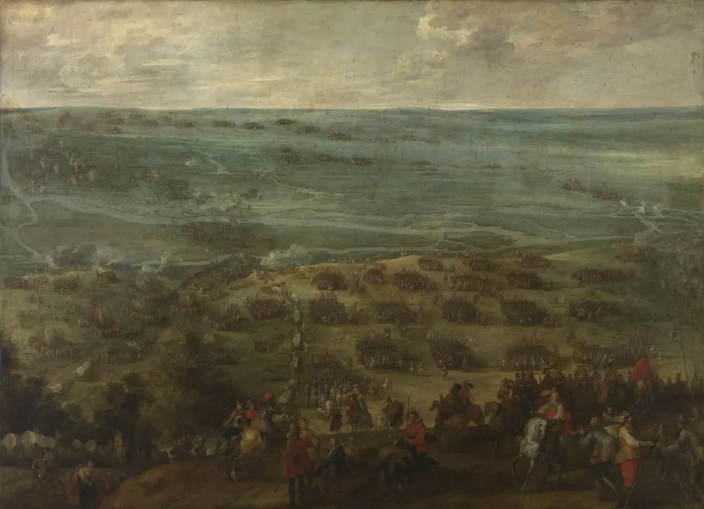 Crossing the Somme in Cérisy, by Peter Snayers, oil, 1638