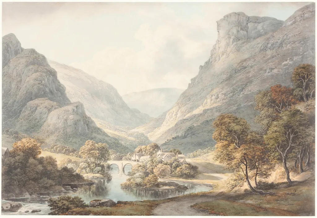 A View of Dovedale, by John Glover, graphite, 1825