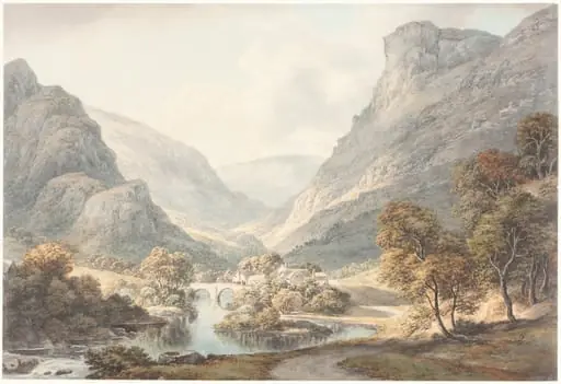 A View of Dovedale, by John Glover, graphite, 1825