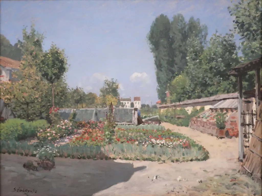 The Kitchen Garden, by Alfred Sisley, oil, 1872