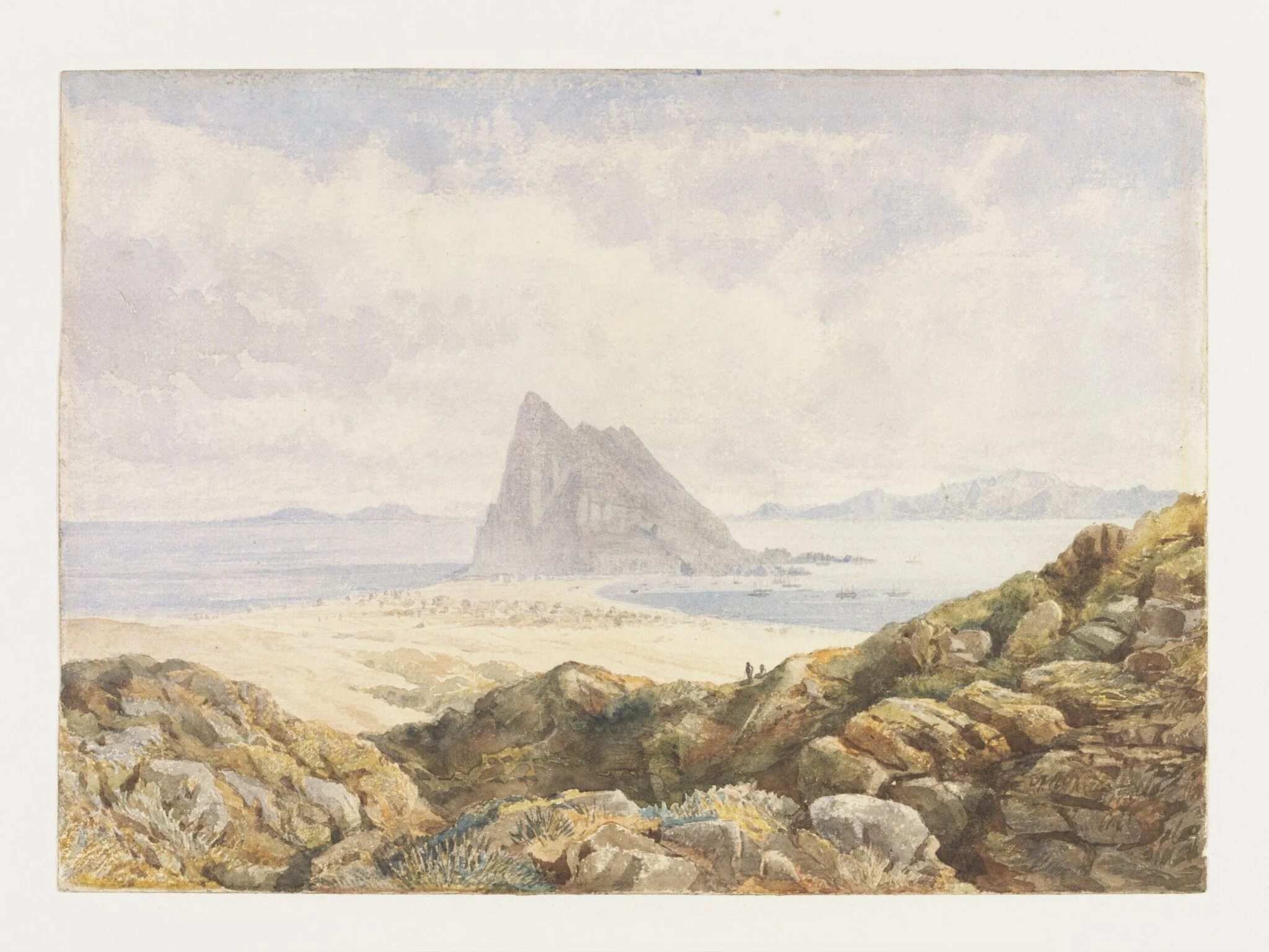 Gibraltar from the mainland, detail