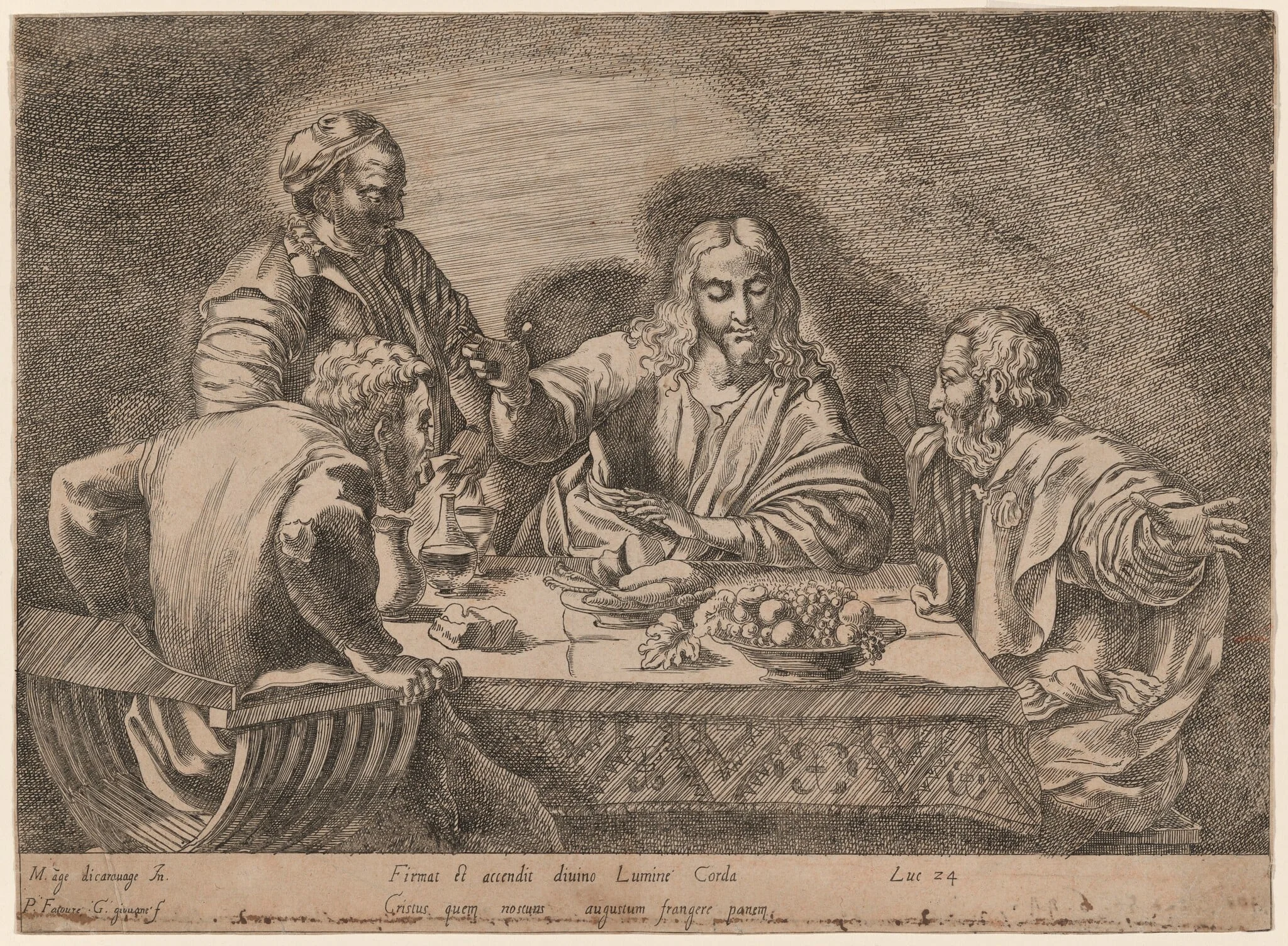 The Supper at Emmaus, detail