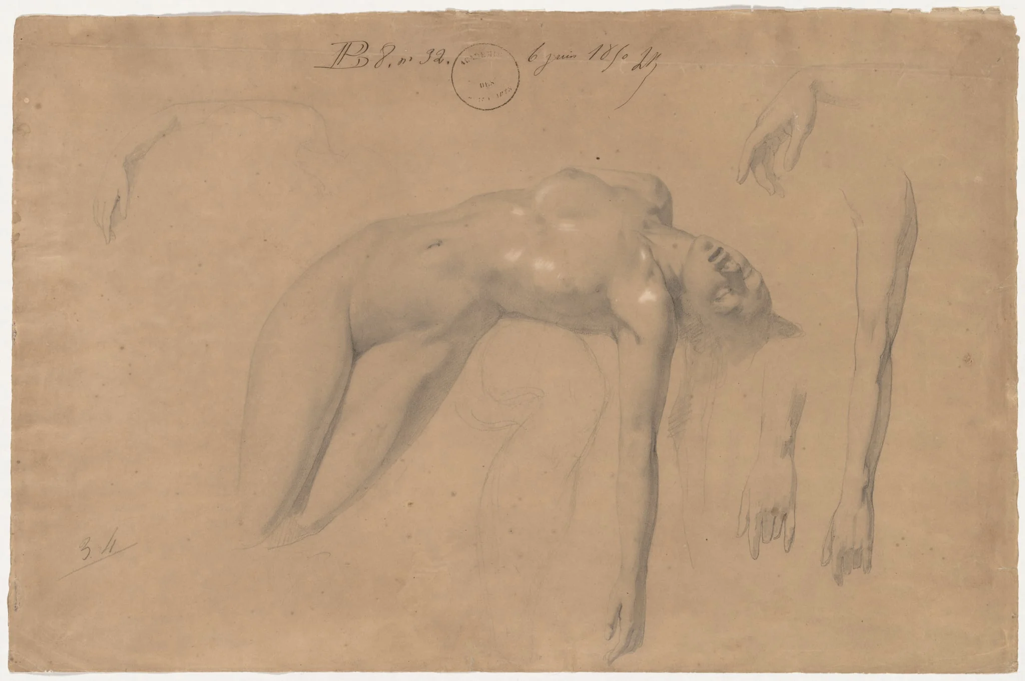 Reclining Female Nude, detail