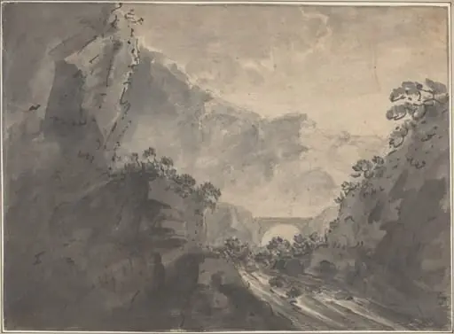 A Picturesque Landscape, by William Gilpin, ink, 1764