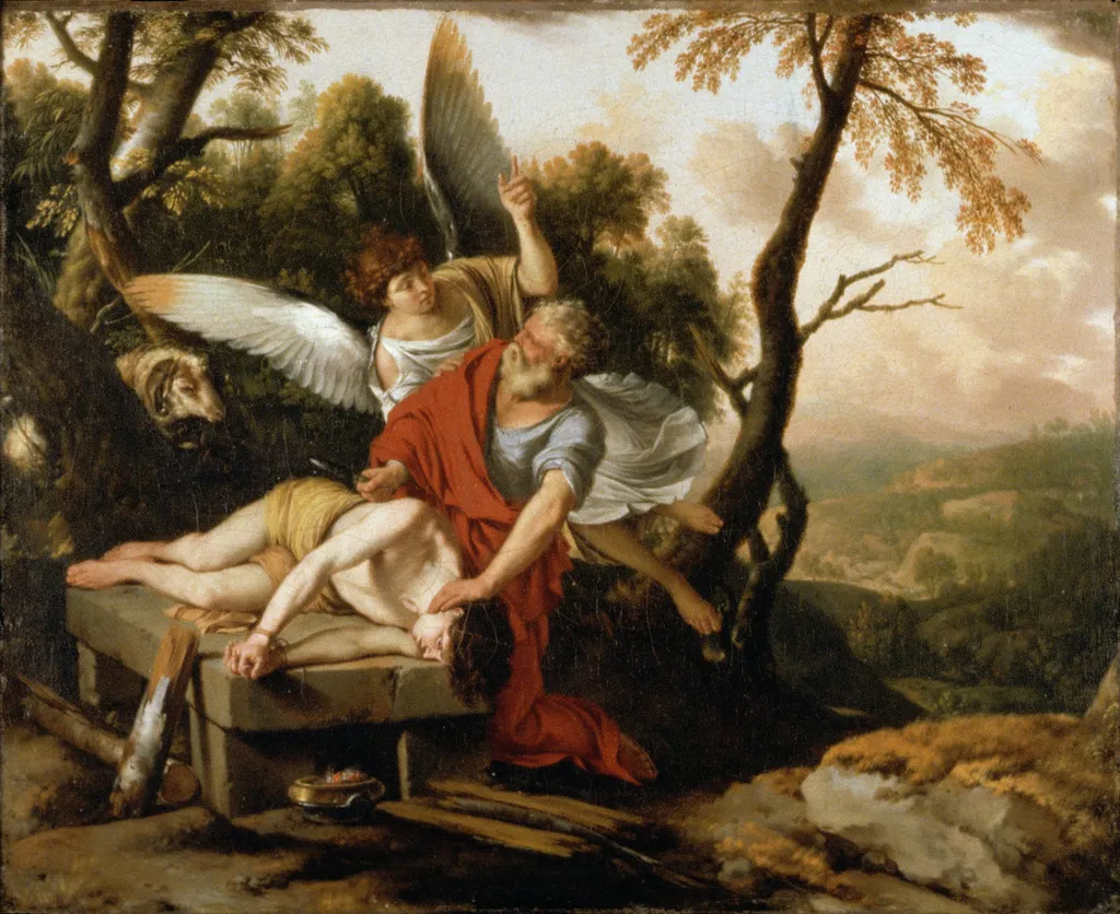 The Sacrifice of Isaac, by Laurent de La Hyre, oil, 1650