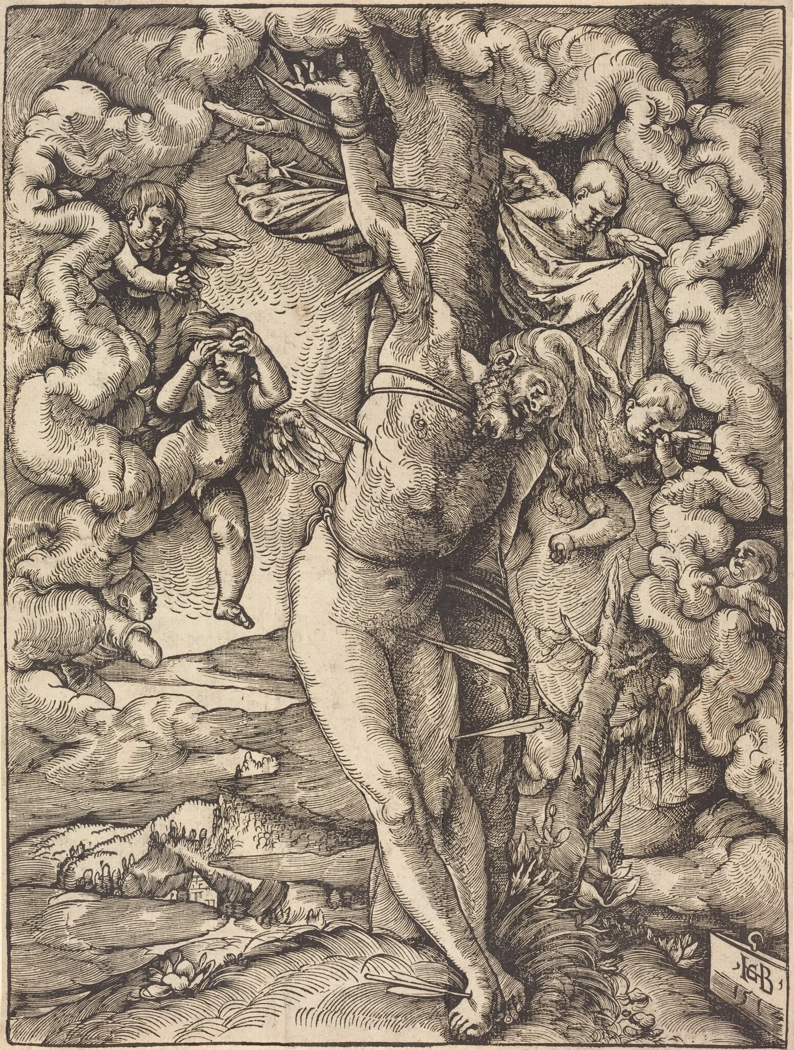 Saint Sebastian, detail