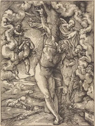 Saint Sebastian, by Hans Baldung Grien, ink, 1514