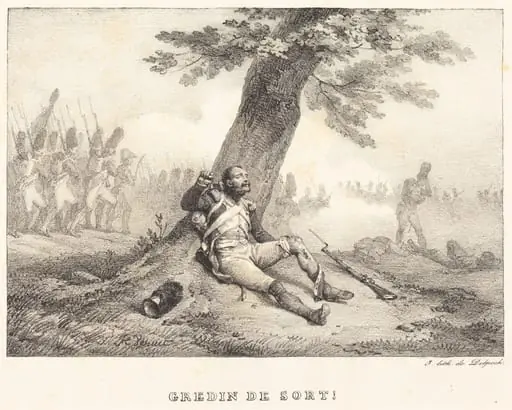 Gredin de Sort!..., by Horace Vernet, ink, 1826