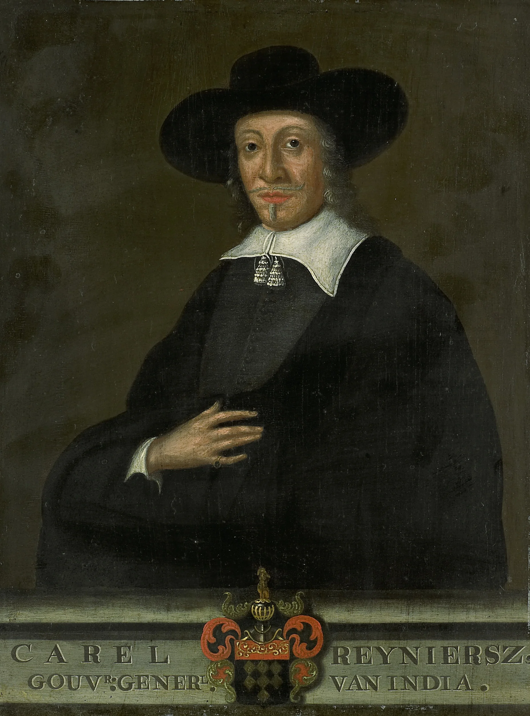 Copy after portrait of Karel Reyniersz (1604-1653), Governor-General of the Dutch East Indies, detail