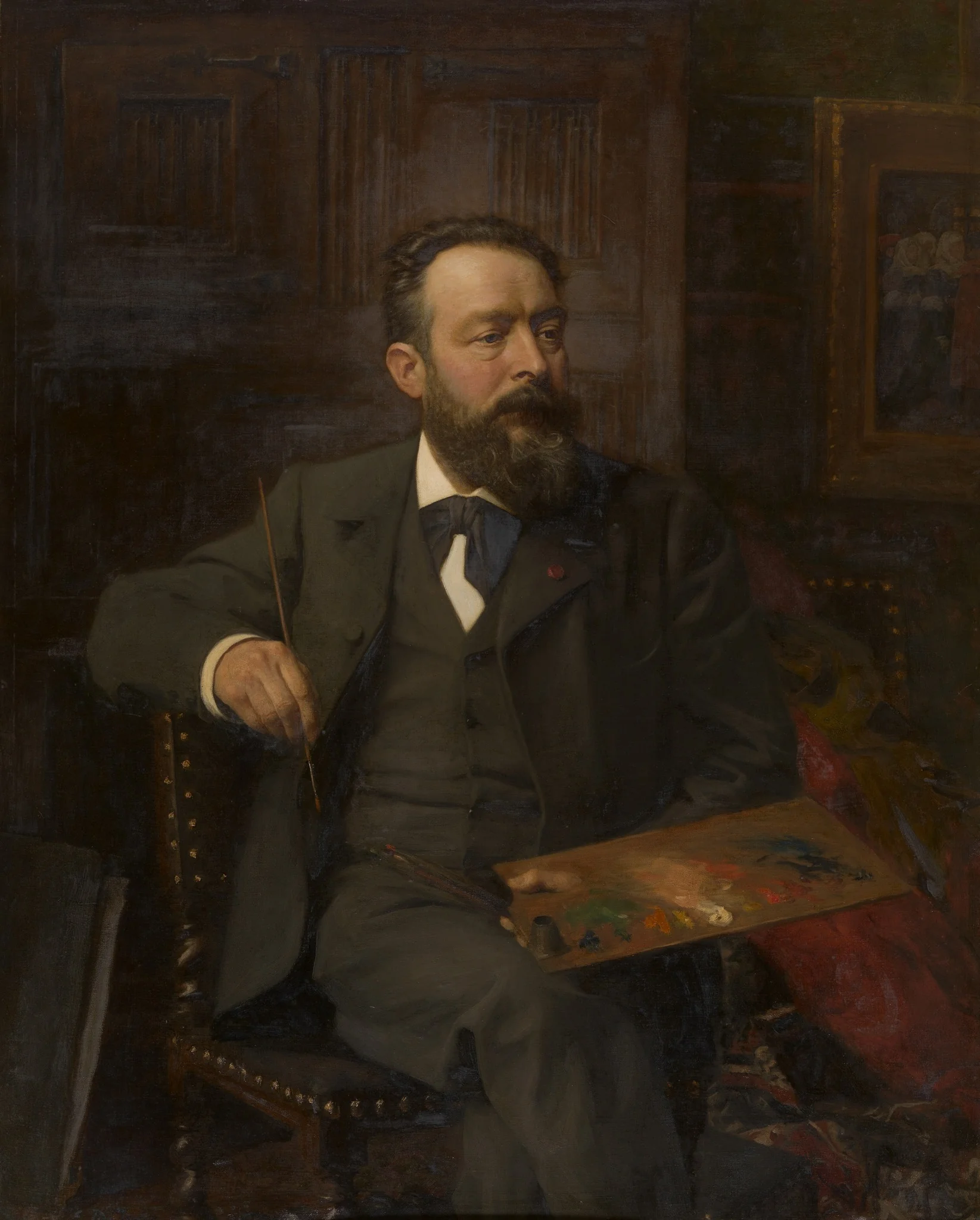 The Painter Albert De Vriendt, detail