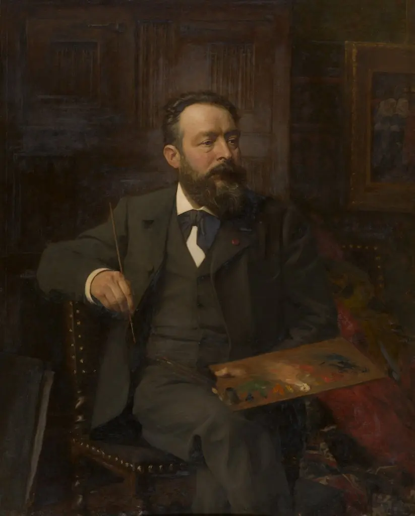 The Painter Albert De Vriendt, by Edouard de Jans, oil, 1897