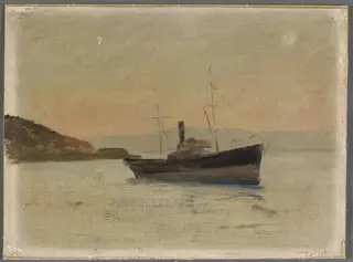 Ship on the Black Sea. From the journey to Constantinople, by Jan Ciągliński, unspecified, 1897