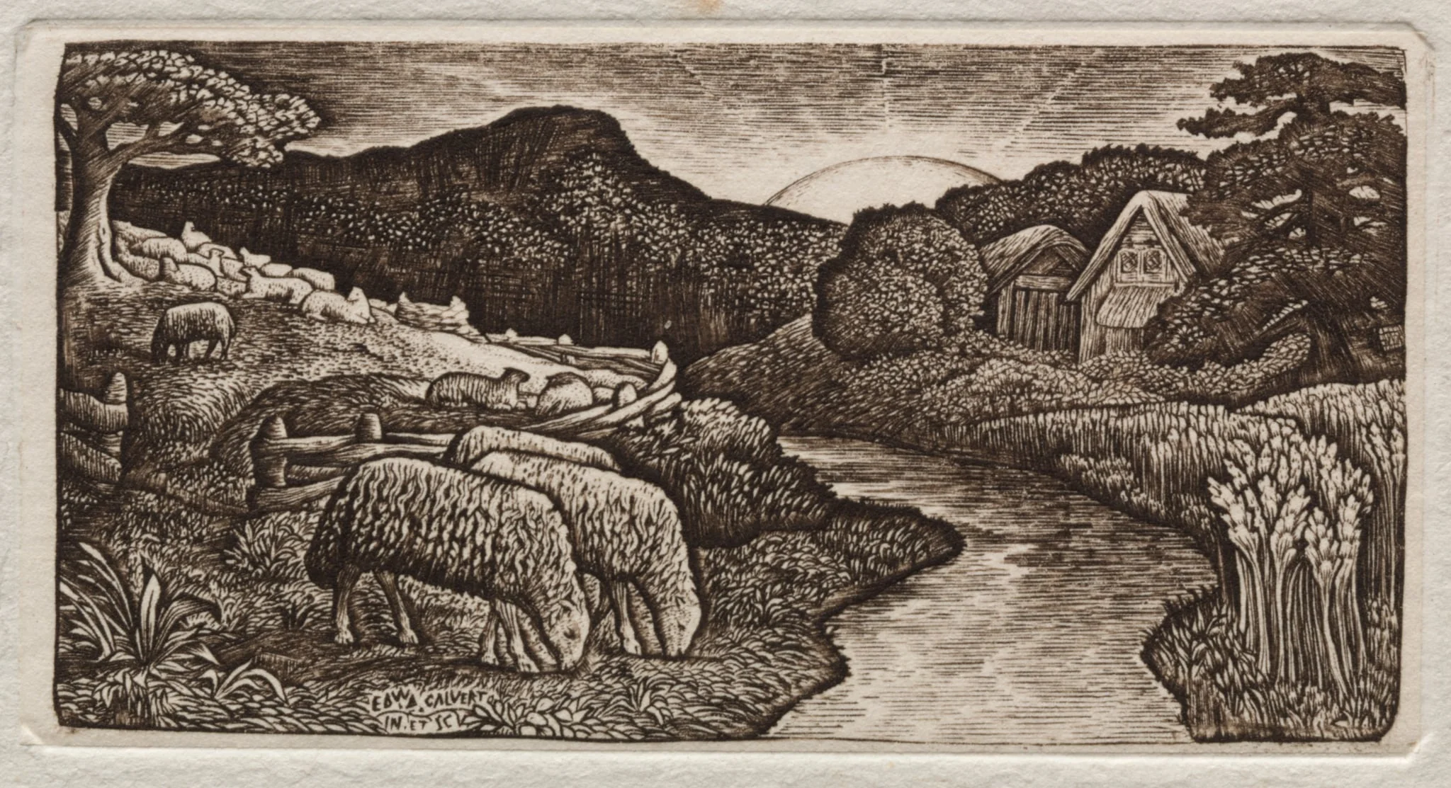 The Sheep of His Pasture, detail