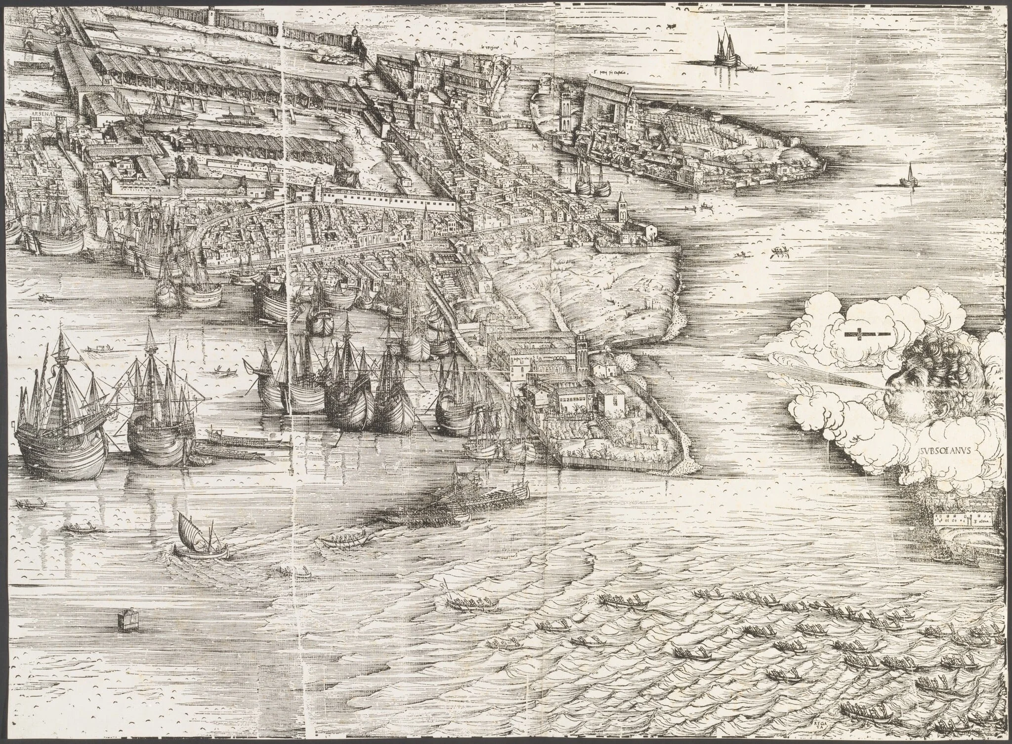 View of Venice [lower right block], detail