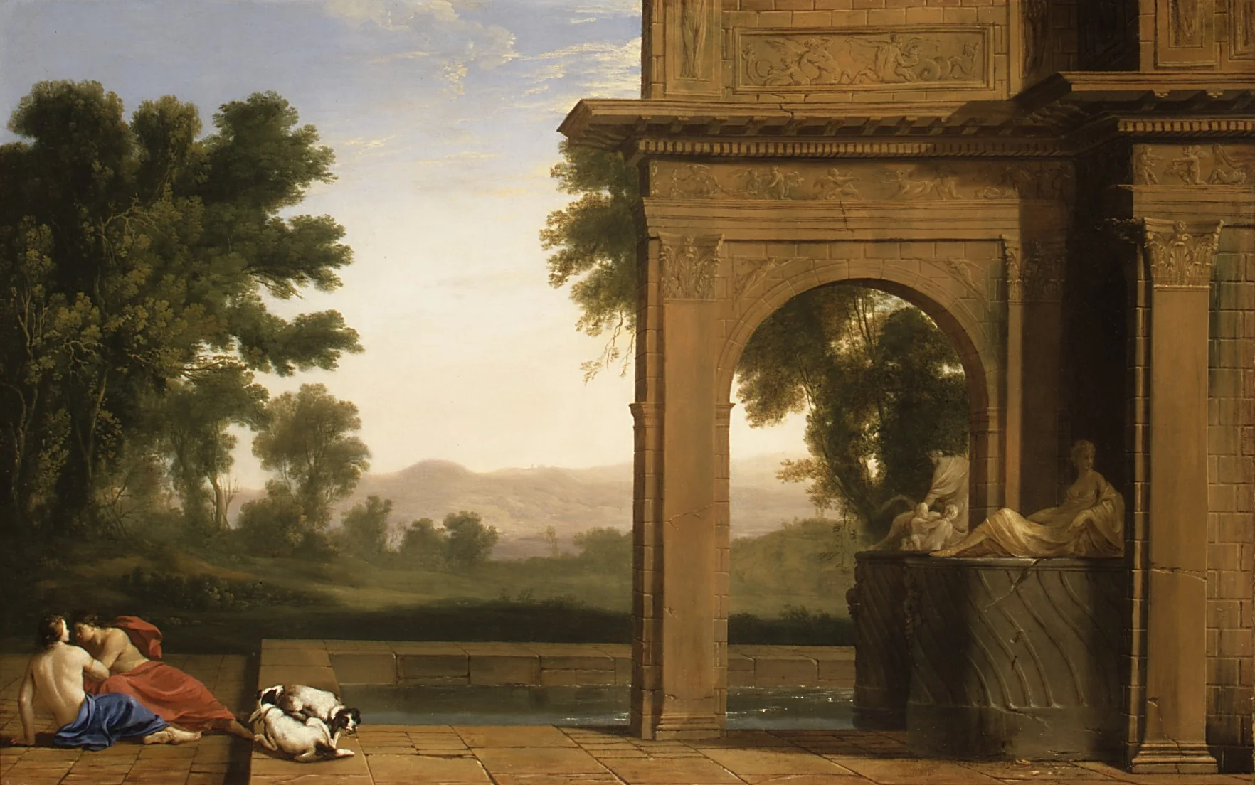 Classical Landscape with Figures, detail