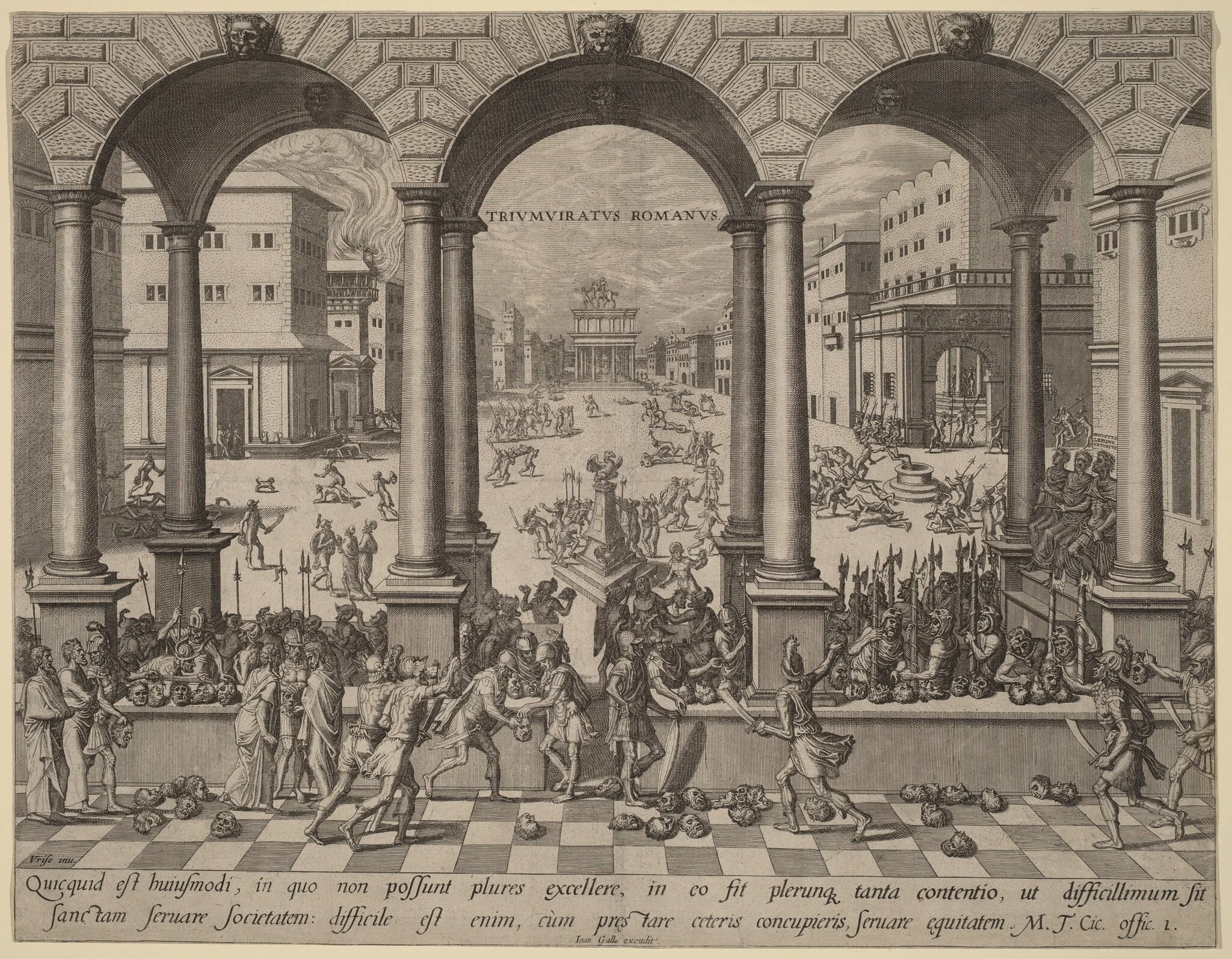 The Massacre under the Roman Triumvirate, detail