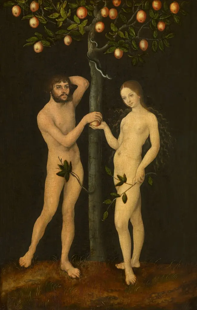 Adam and Eve, by Lucas Cranach the Elder, paint, 1529