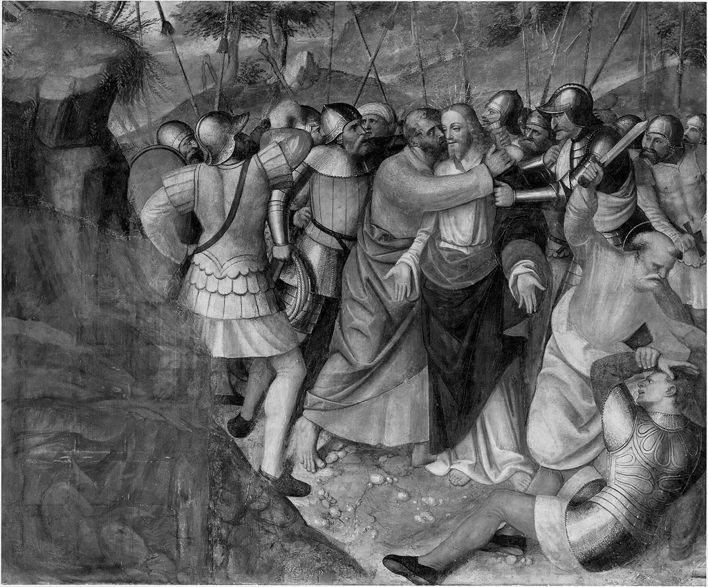 Judas Betraying Christ, by Paolo da Caylina il Giovane, unspecified, 1525