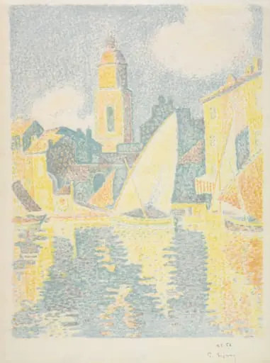 Saint-Tropez:  The Port, by Paul Signac, 1898