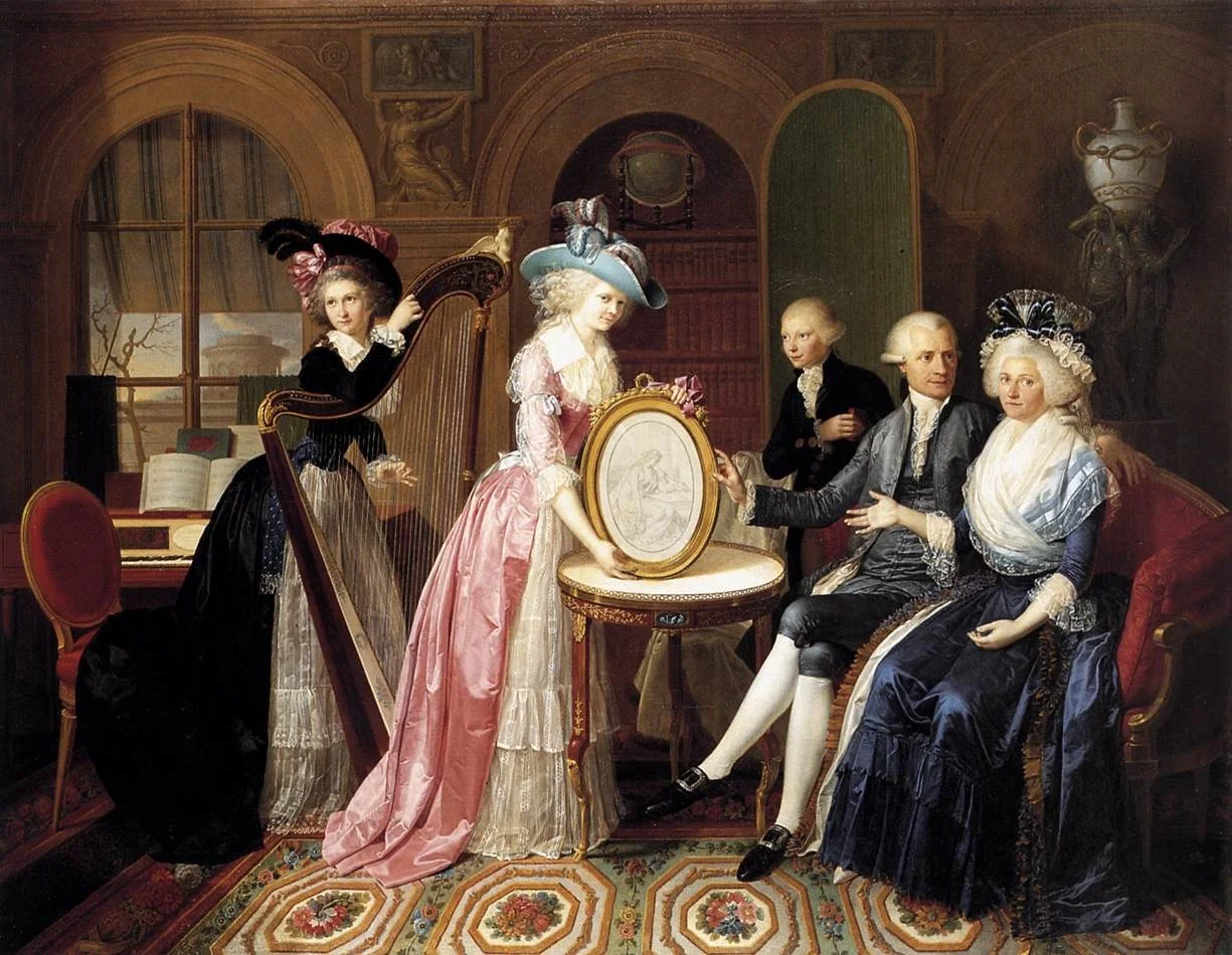 Portret van de familie Villers, detail