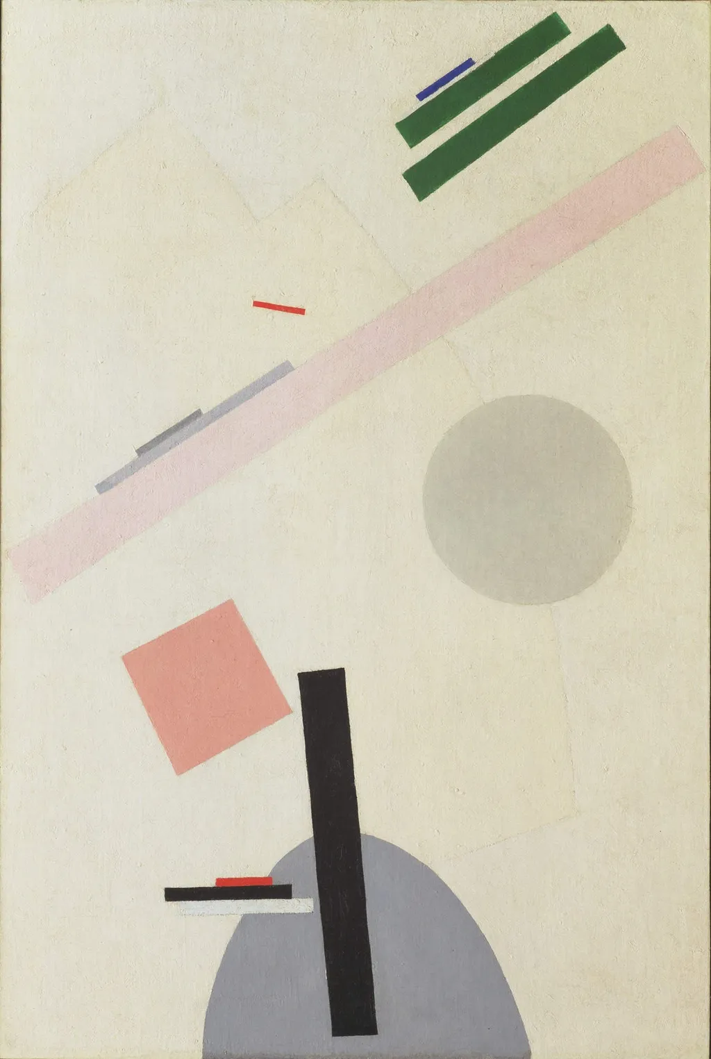 Suprematist Painting, by Kazimir Malevich, oil, 1917