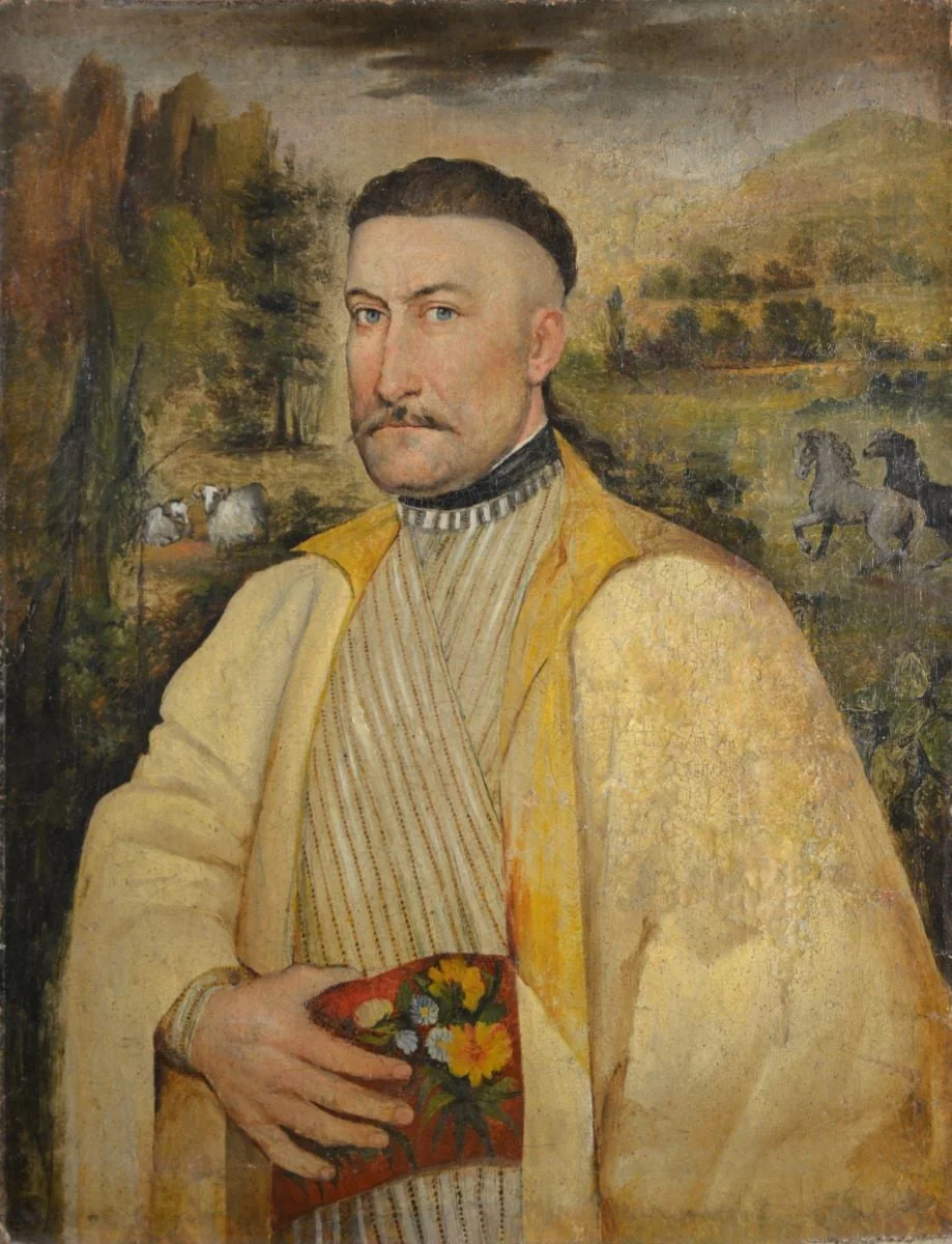 Portret de mocan Oprea Țârcă, detail