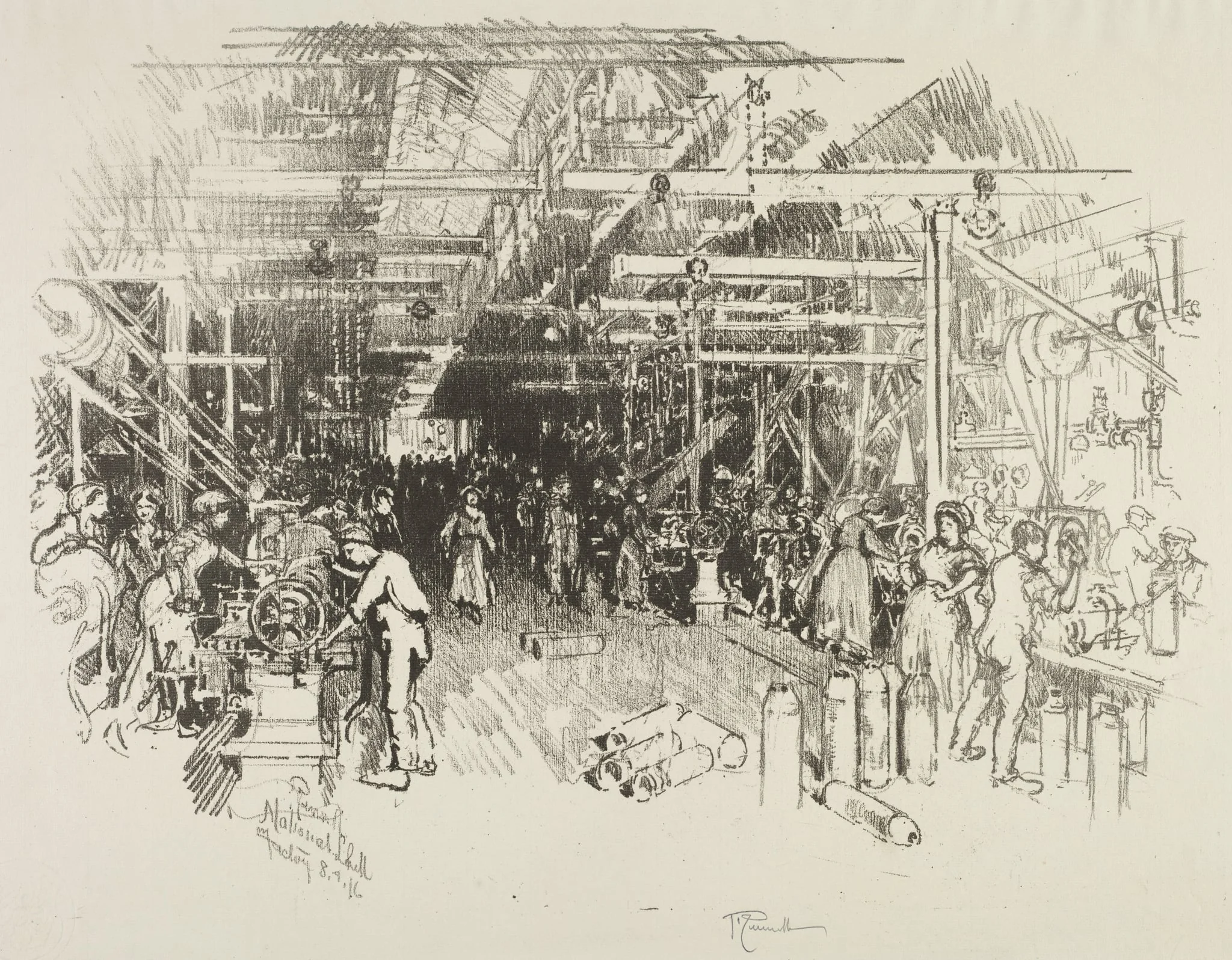 English War Work: The Shell Factory, detail