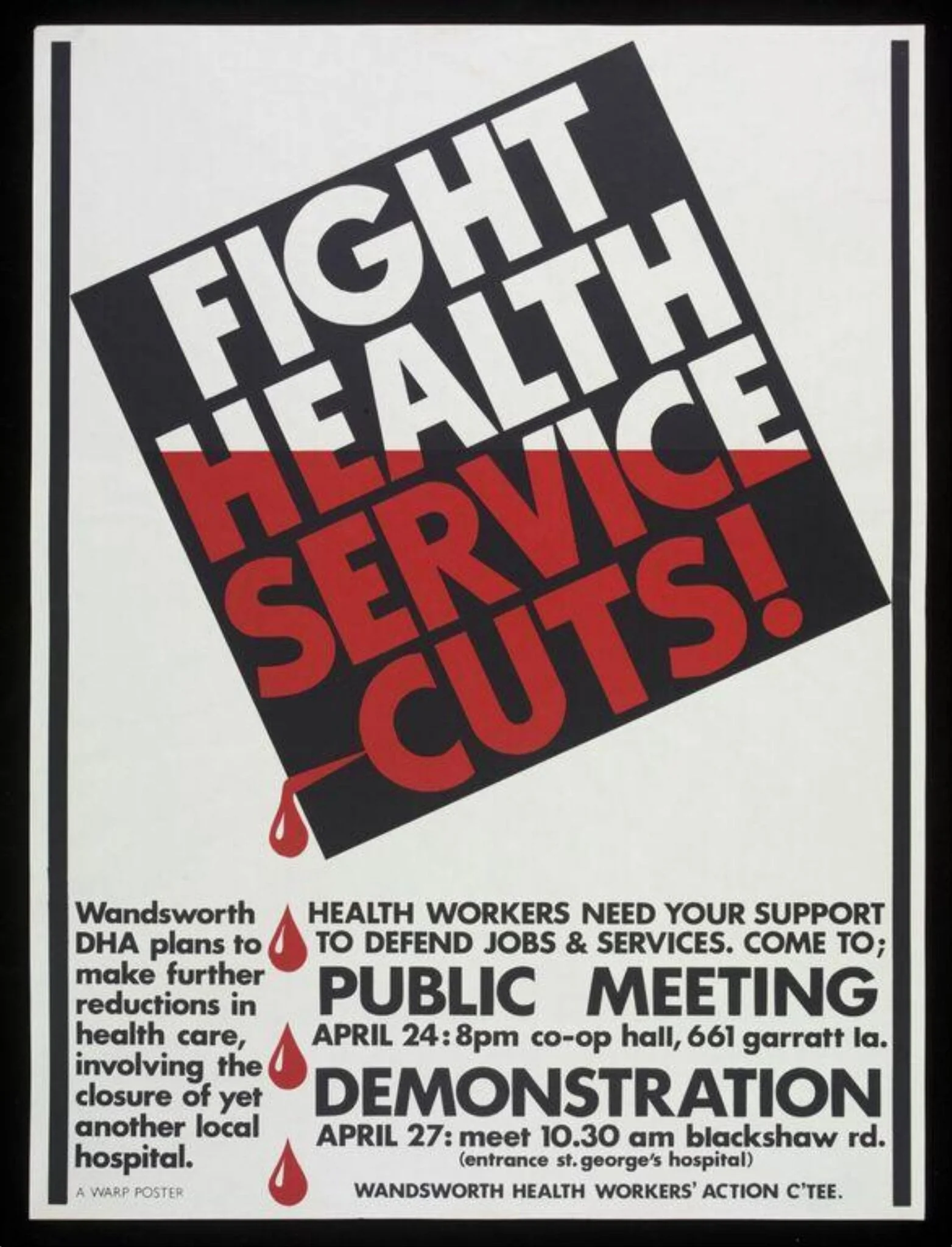 Fight Health Service Cuts, detail