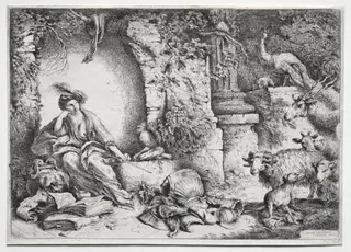 La Mèlancolie, by Giovanni Benedetto Castiglione, 1662