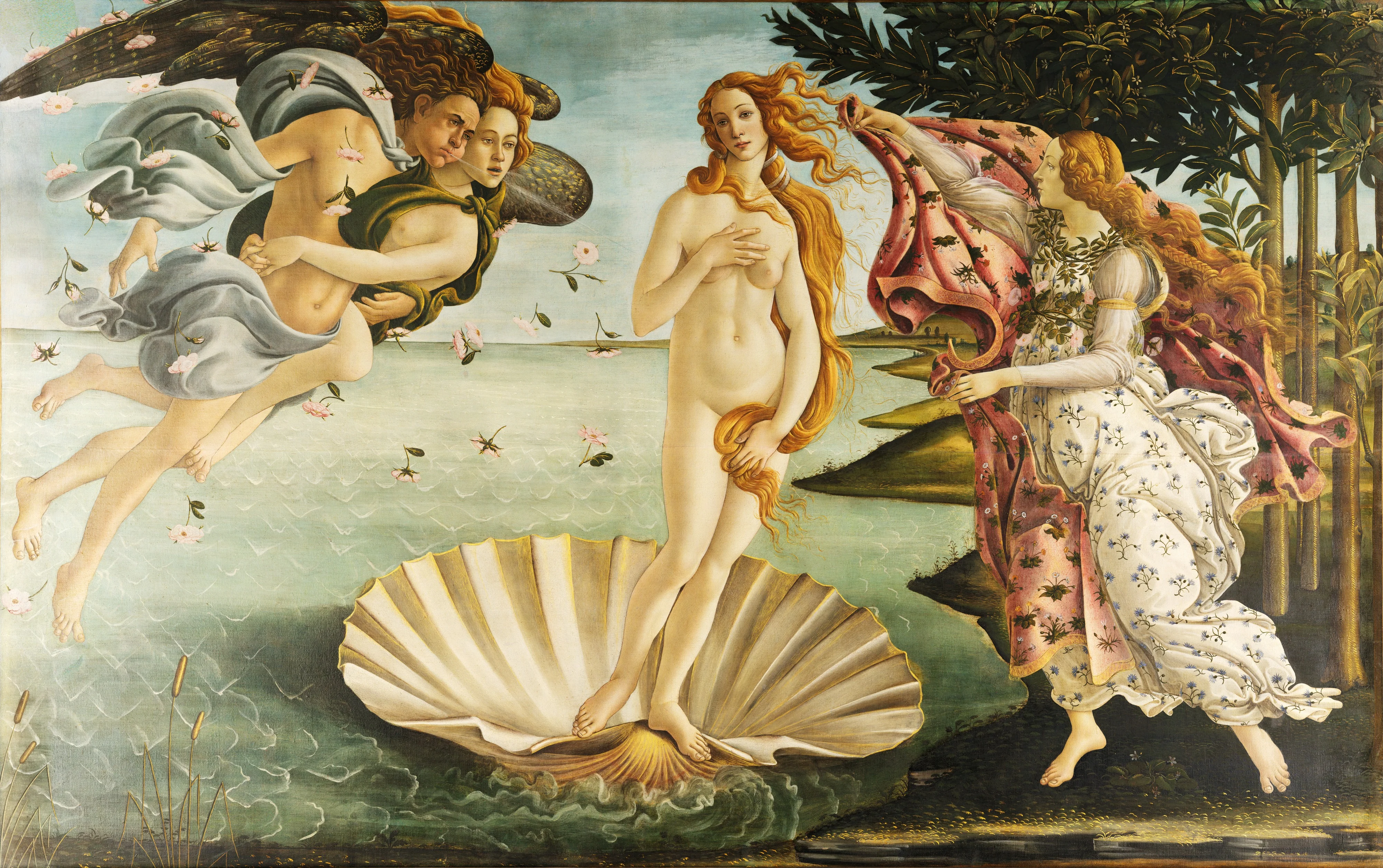 The Birth of Venus, detail