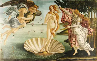 The Birth of Venus, by Sandro Botticelli, tempera, 1493