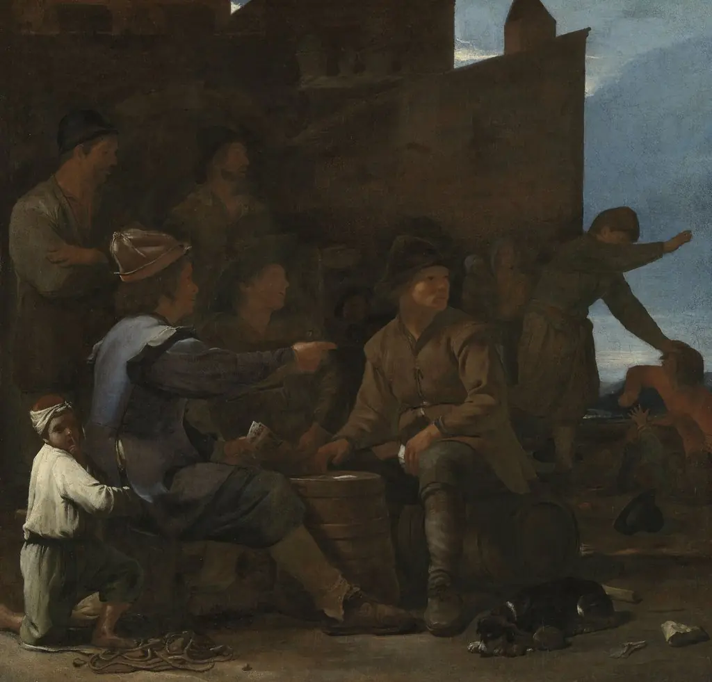 The Card Players, by Michiel Sweerts, oil, 1650