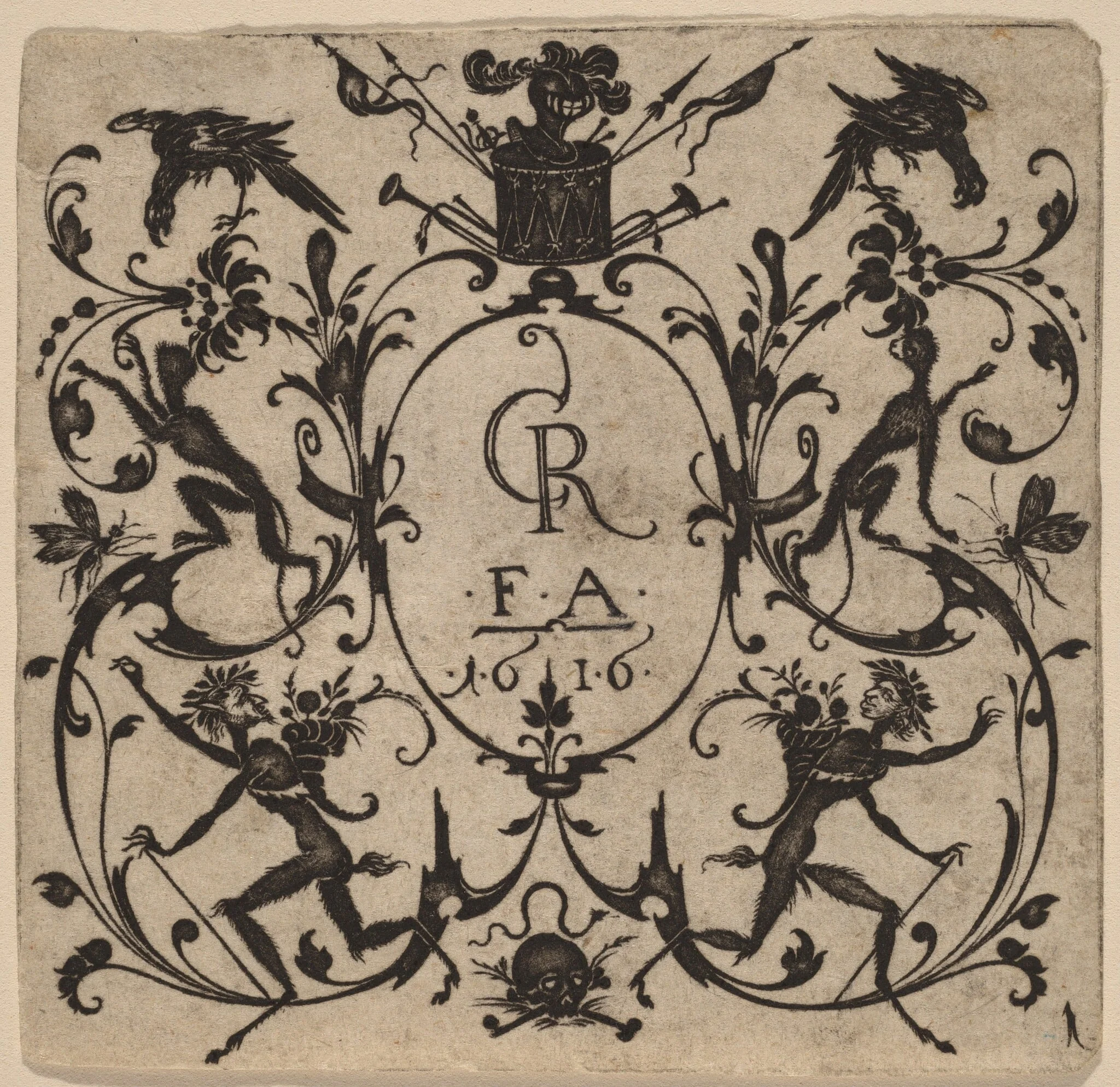 Ornament with Grotesque, detail