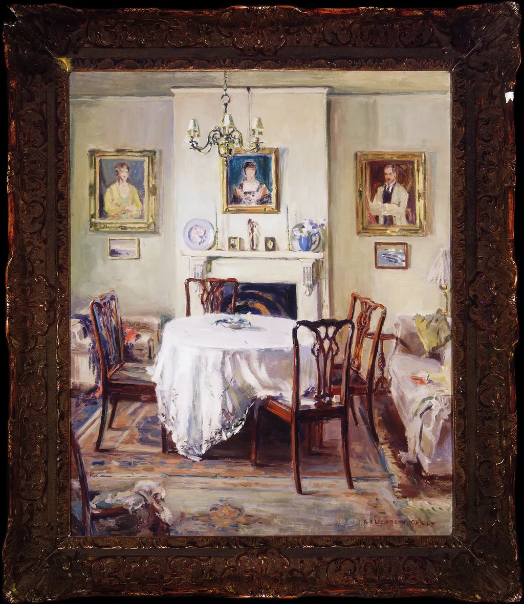 My dining room, by Annie Elizabeth Kelly, oil, 1936