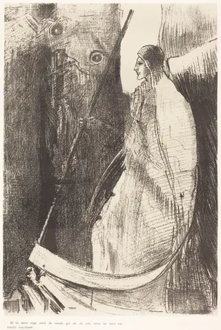Et un autre ange sortit du temple qui est au ciel, ayant lui aussi une faucille tranchante (And another angel came out of the temple which is in heaven, and he also having a sharp sickle), by Ambroise Vollard, ink, 1899
