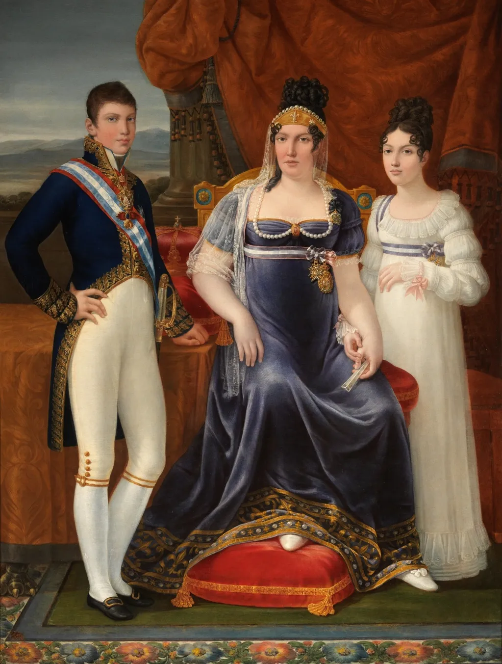 The Queen of Etruria and her Children, by José Aparicio, oil, 1815