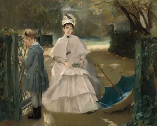 Nanny and Child, by Eva Gonzalès, oil, 1878