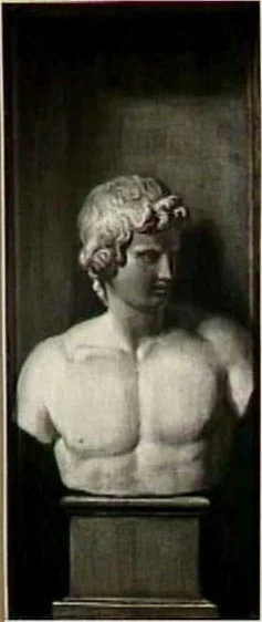 Borstbeeld van Antinous, detail