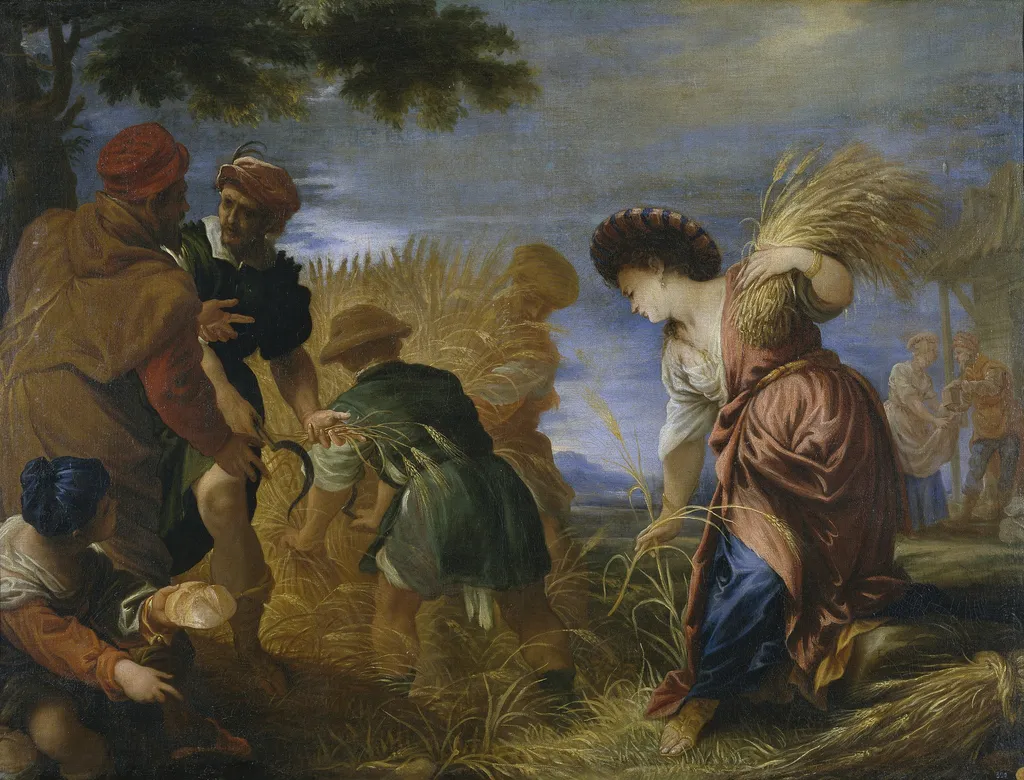 Los segadores de la tierra de promisión, by Juan Antonio de Frías y Escalante, oil, 1668