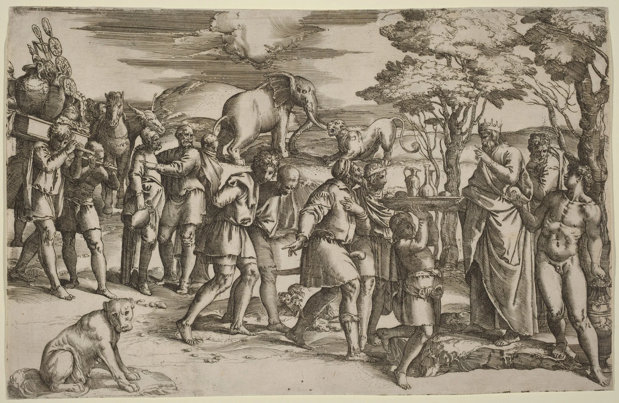 Abraham Paying Tithes to Melchisedek, detail