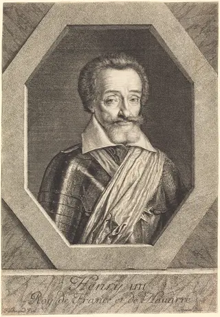 Henry IV, by Jean Morin, ink, 1625