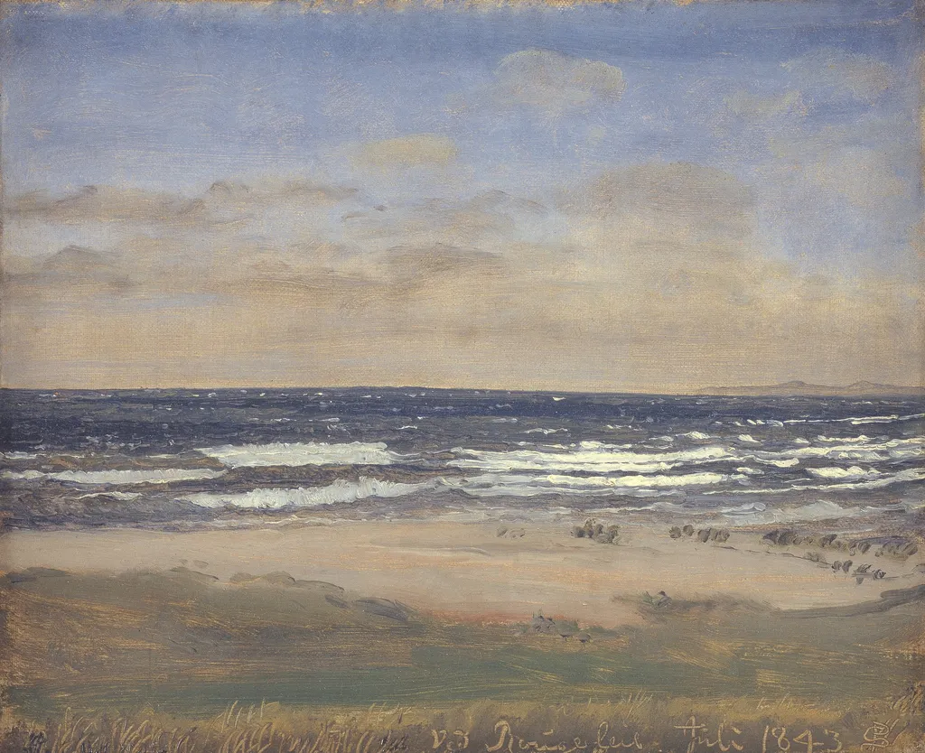 Beach at Rågeleje, by P. C. Skovgaard, oil, 1843