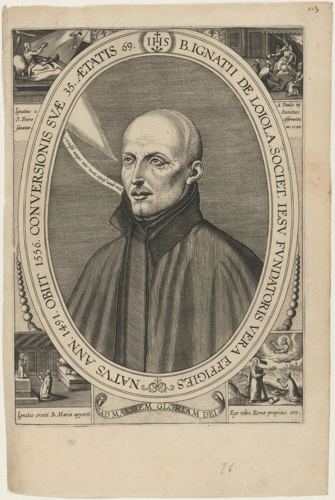 Saint Ignatius de Loyola, detail